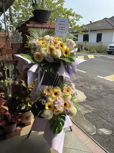 Condolences Flower Stand 双层白事花篮