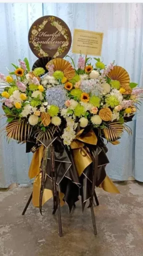 elegant condelences stand花圈