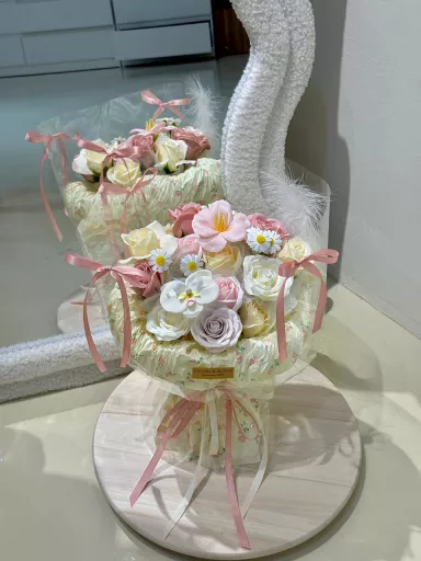 Ballet Style Pink Soap Flower Bouquet