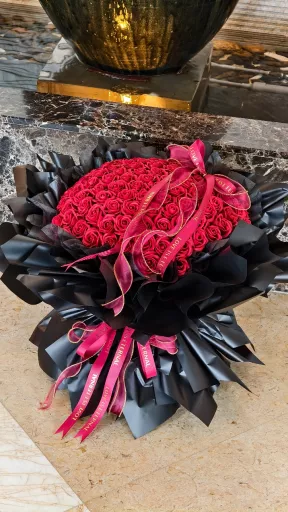Giant Bouquet 💐 99 Stalks  Soap Rose Flower Bouquet - Red