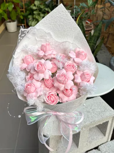 Blush Pink Soap Flower Bouquet (Soap Flower)