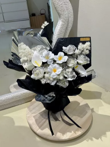 Midnight Silver Soap Flower Bouquet