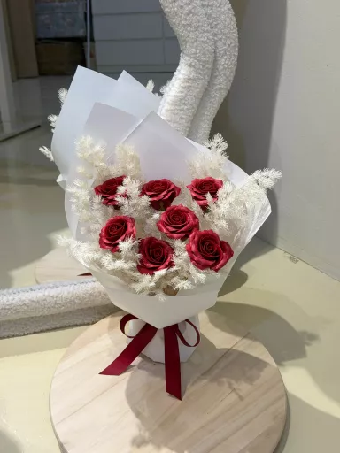 ❤️ Fluffy Red Soap Rose Bouquet
