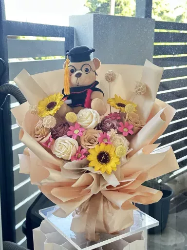 Soap Flower Bouquet Graduate