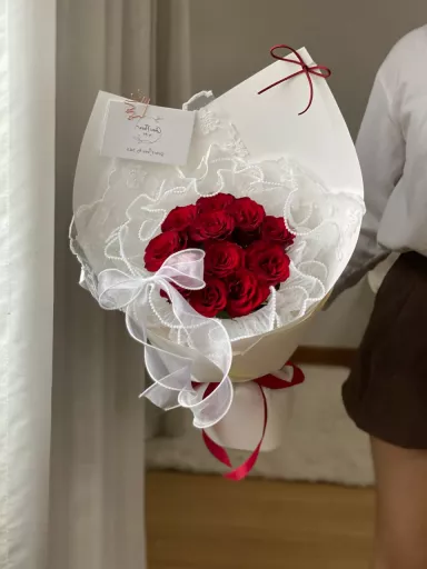 F01-Red roses fresh flower bouquet
