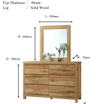 KALMAL 96 DRESSER Without  101 Mirror Frame