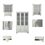 MIYA 32 3 DOOR BOOK CABINET