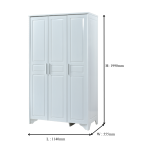 MIYA 82 3 DOOR WARDROBE