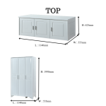 MIYA 82 3 DOOR WARDROBE TOP