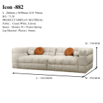 ICON 882 4 SEATER SOFA