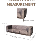 YELLOW 3 SEATER SOFA