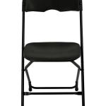 Black Steel Plastic folding chair