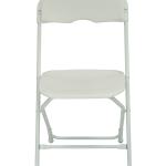 White Steel Plastic folding chair