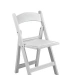 White Resin folding chair