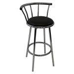 Swivel Metal Barstool with Half Back (chrome)