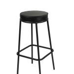 Fixed Metal Barstool without Back (black)