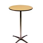 24” Round Cocktail Table - Wood (42” Tall Post)