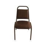 Square back Steel Classic Banquet Chair (browm)