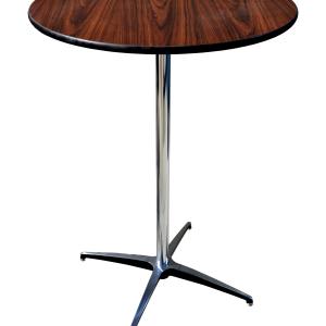 36” Round Cocktail Table - Wood (42” Tall Post)