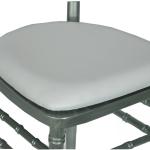 White  vinyl wood base seat pad