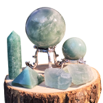 Crystal Grid Energy Booster Green Fluorite Quartz Aventurine Wood Aroma Stone Meditation Pros Cleansing Healing Spiritual Energy