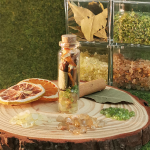 Prosperity Booster Wealth Crystal Energy Bottle Citrine Golden Quartz Peridot Meditation Pros Cleansing Healing Spiritual