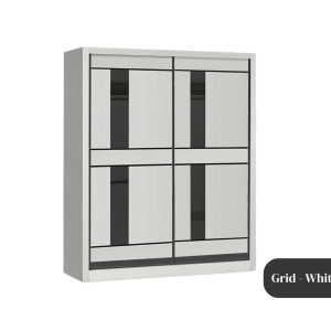 Carpin Grid White Wardrobe