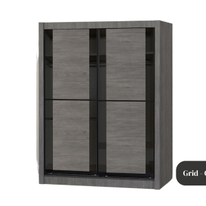 Carpin Grid Grey Wardrobe